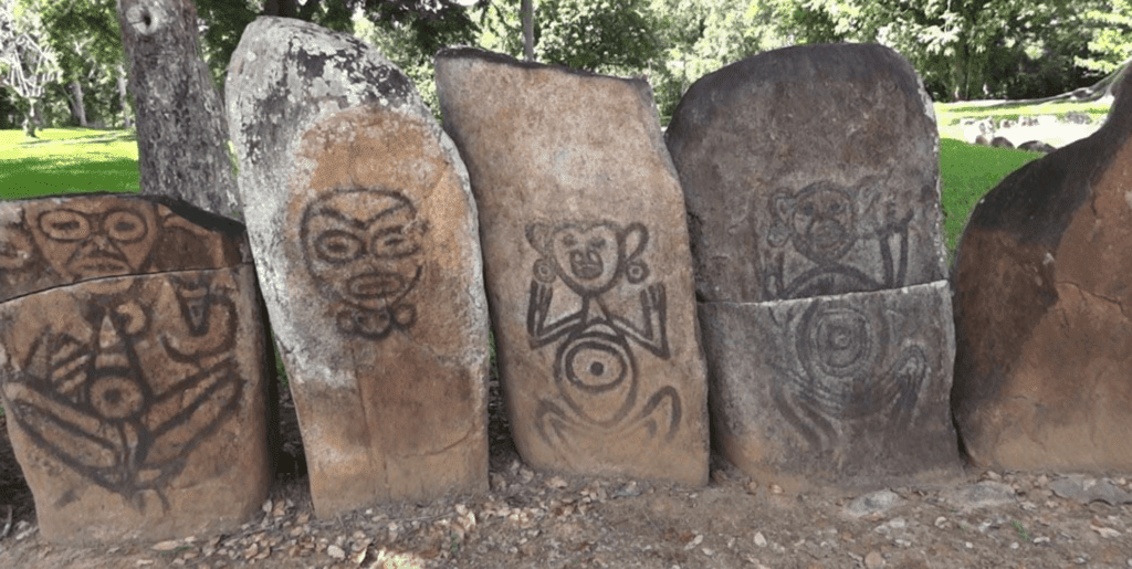Taino Symbols On Rocks